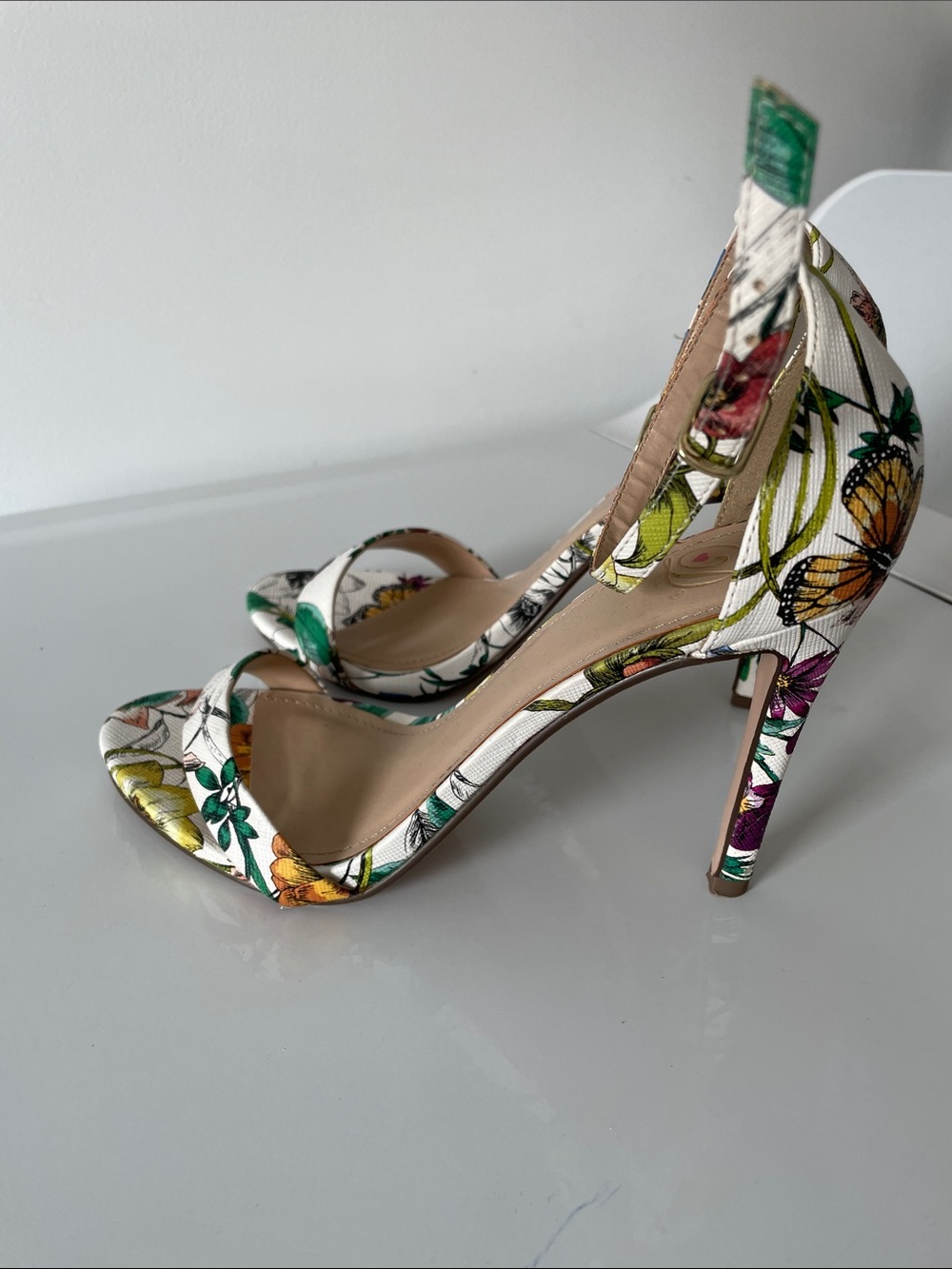 Garden themed sandal heels